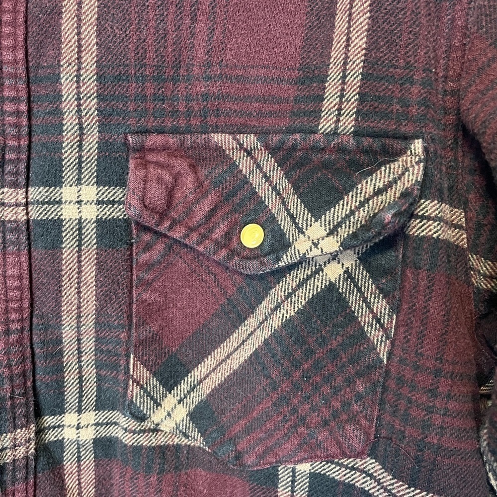 Moose Creek Plaid Flannel Pearl Snap Shirt, sz M - Picture 3 of 9